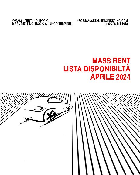 OFFERTA APRILE 2024 AUTONOLEGGIO LUNGO TERMINE